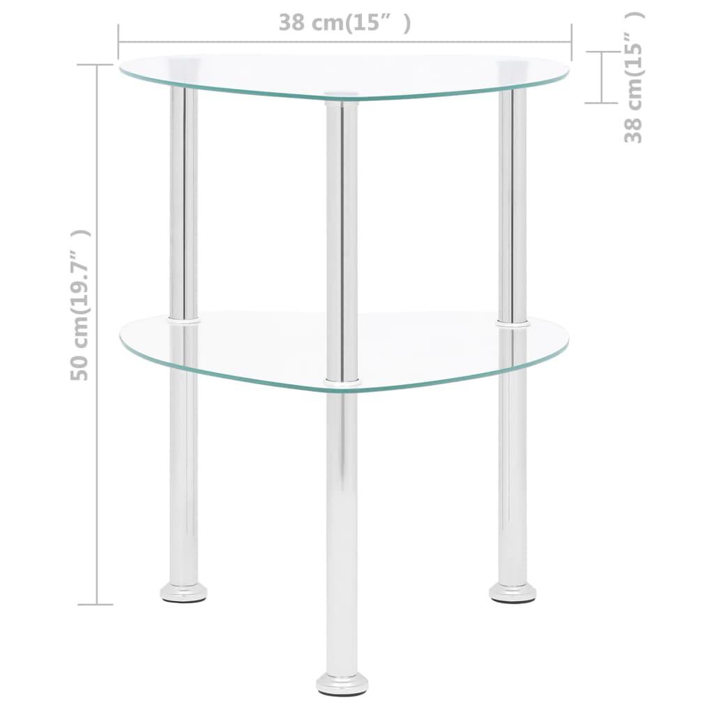 VidaXL Table d'appoint verre  