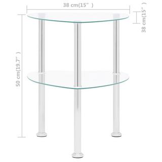 VidaXL Table d'appoint verre  