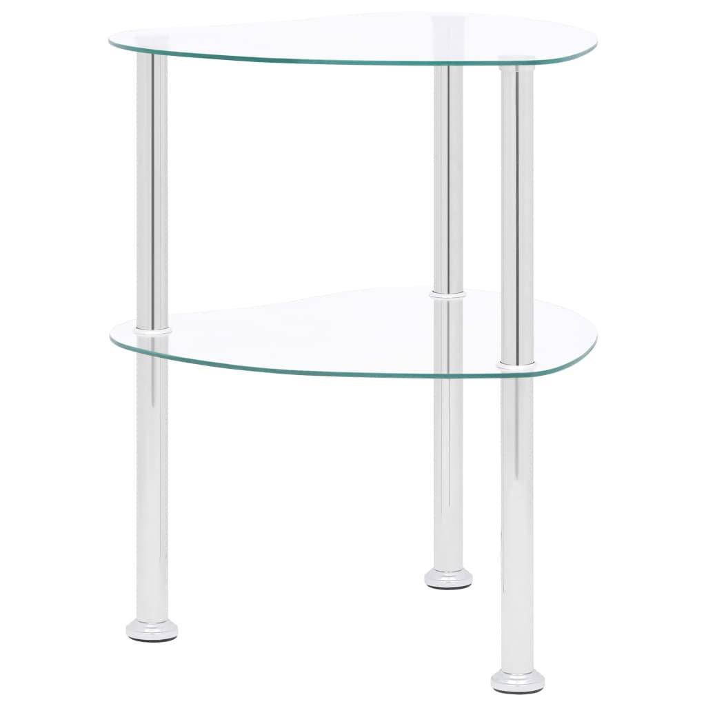 VidaXL Table d'appoint verre  