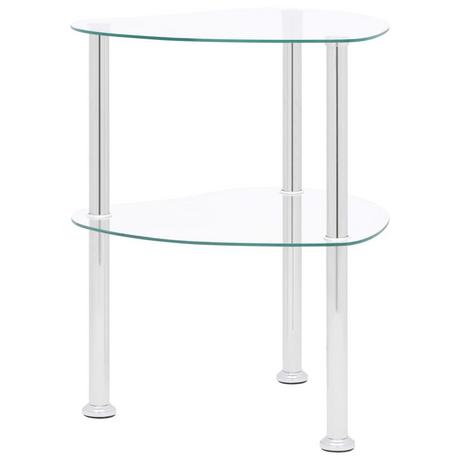 VidaXL Table d'appoint verre  