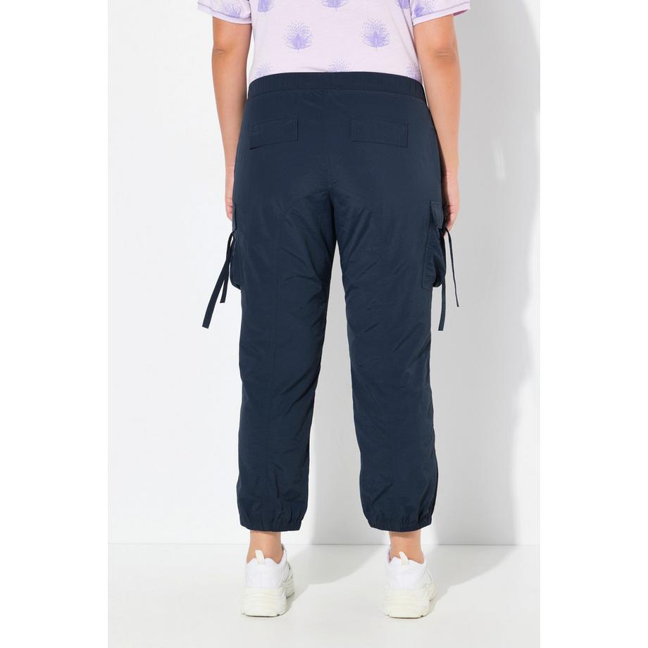 Ulla Popken Pantalon Cargo Style Militaire Taille Élastique Cordon  