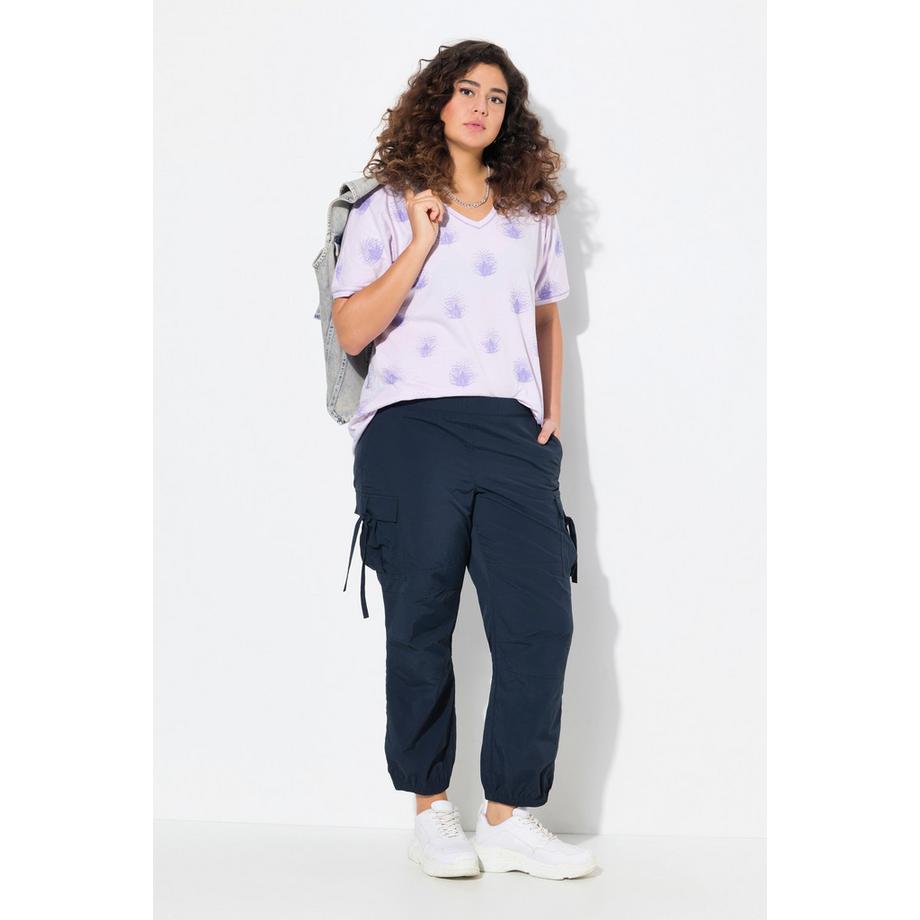 Ulla Popken Pantalon Cargo Style Militaire Taille Élastique Cordon  