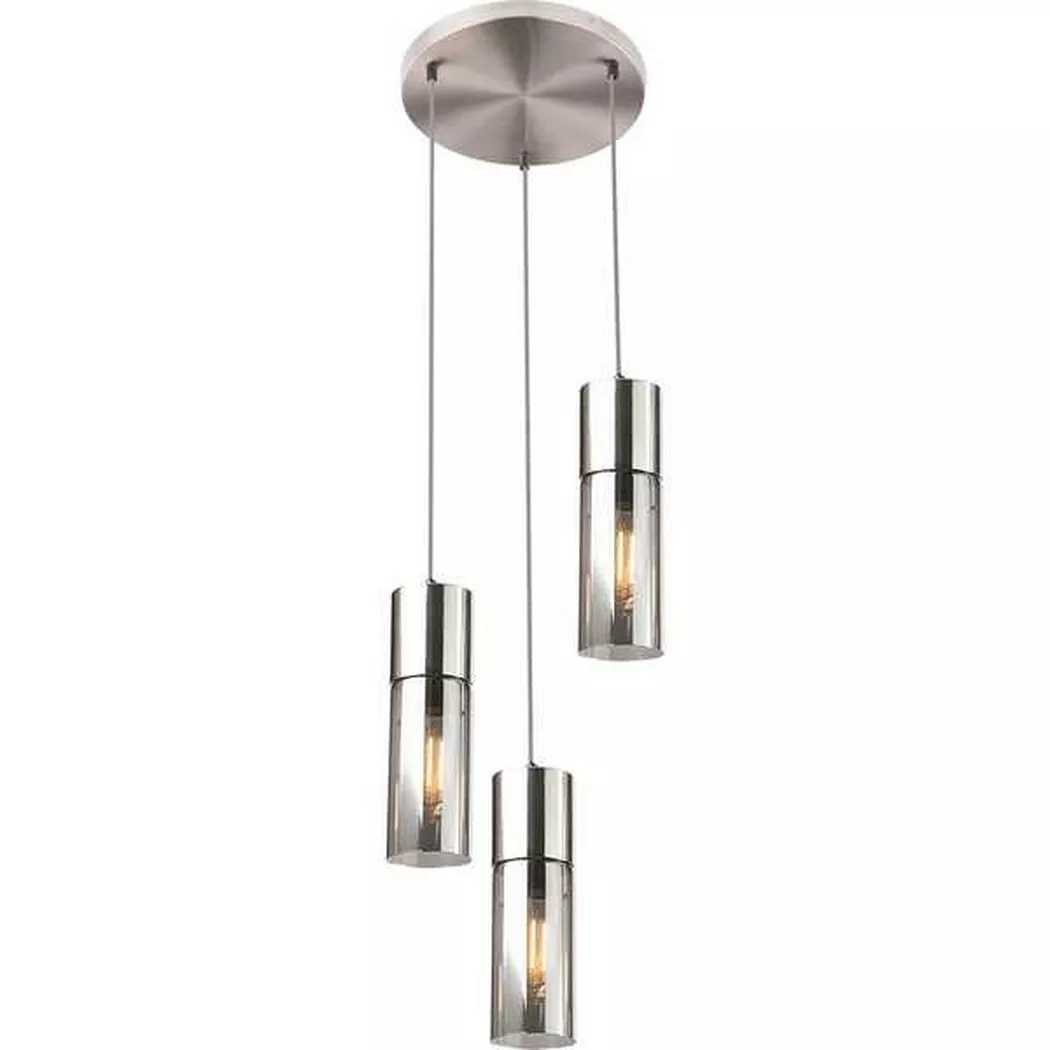 mutoni – Hängeleuchte Annika Metall matt 3xE27, One Size, Grau