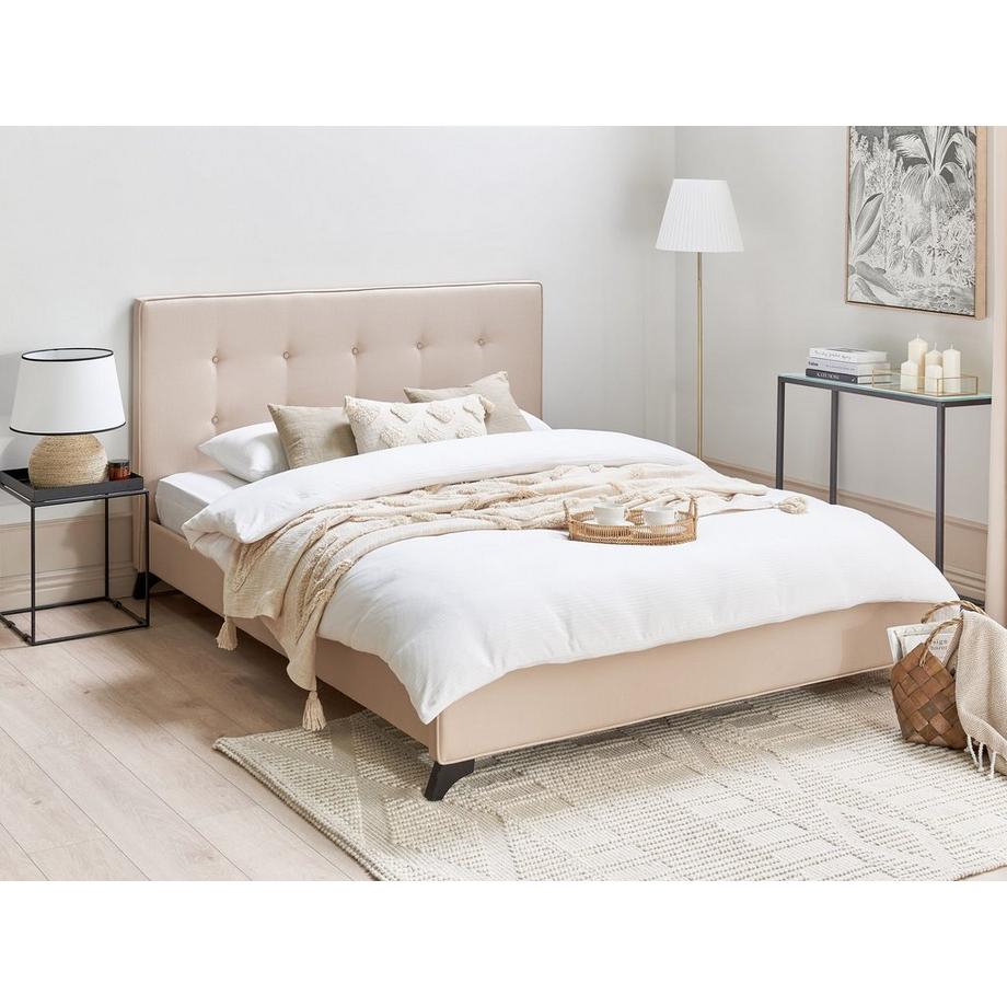 Beliani Letto con rete a doghe en Poliestere Classico AMBASSADOR  