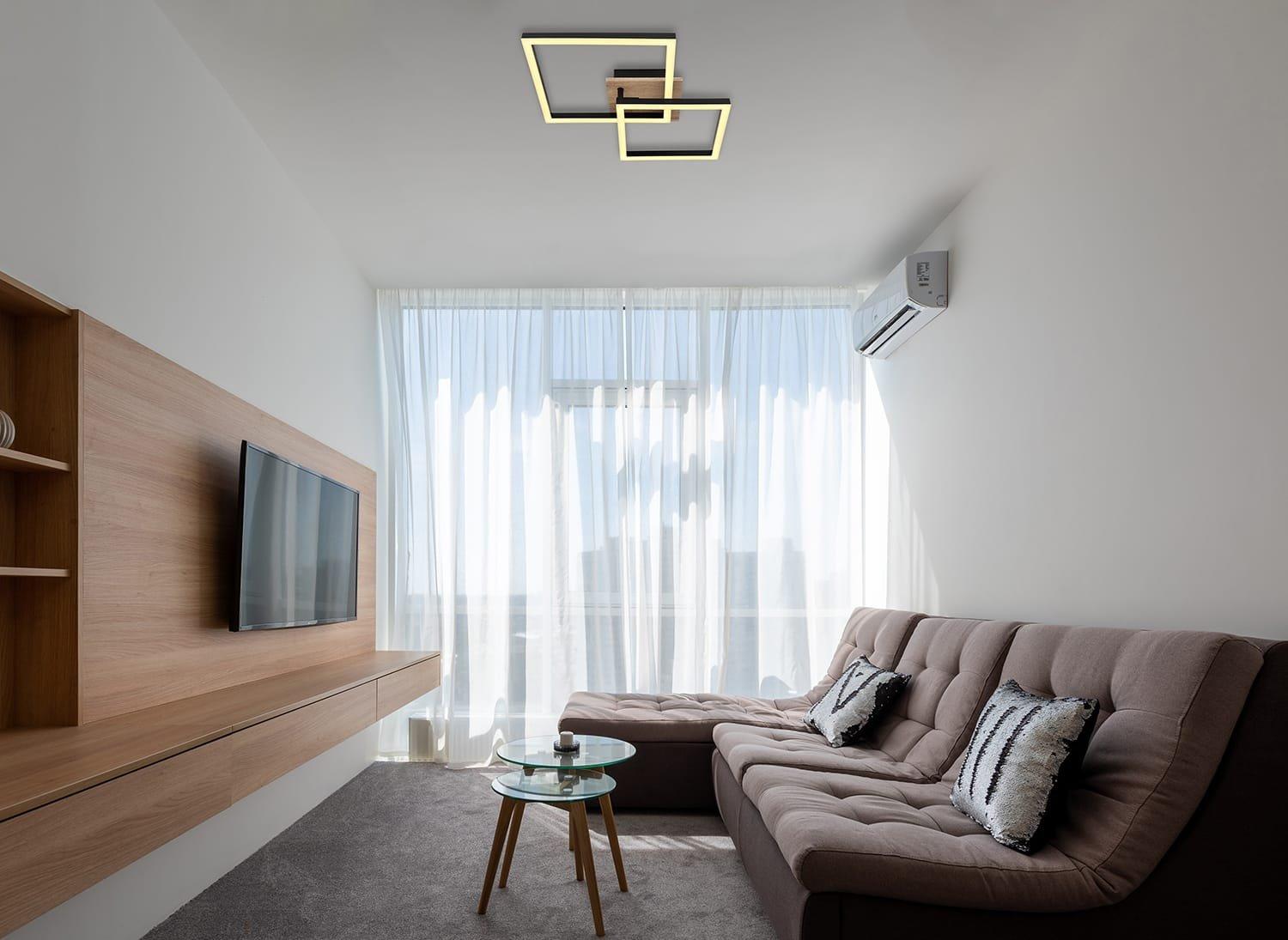 mutoni Lampada da soffitto Bossy in metallo nero opale LED  