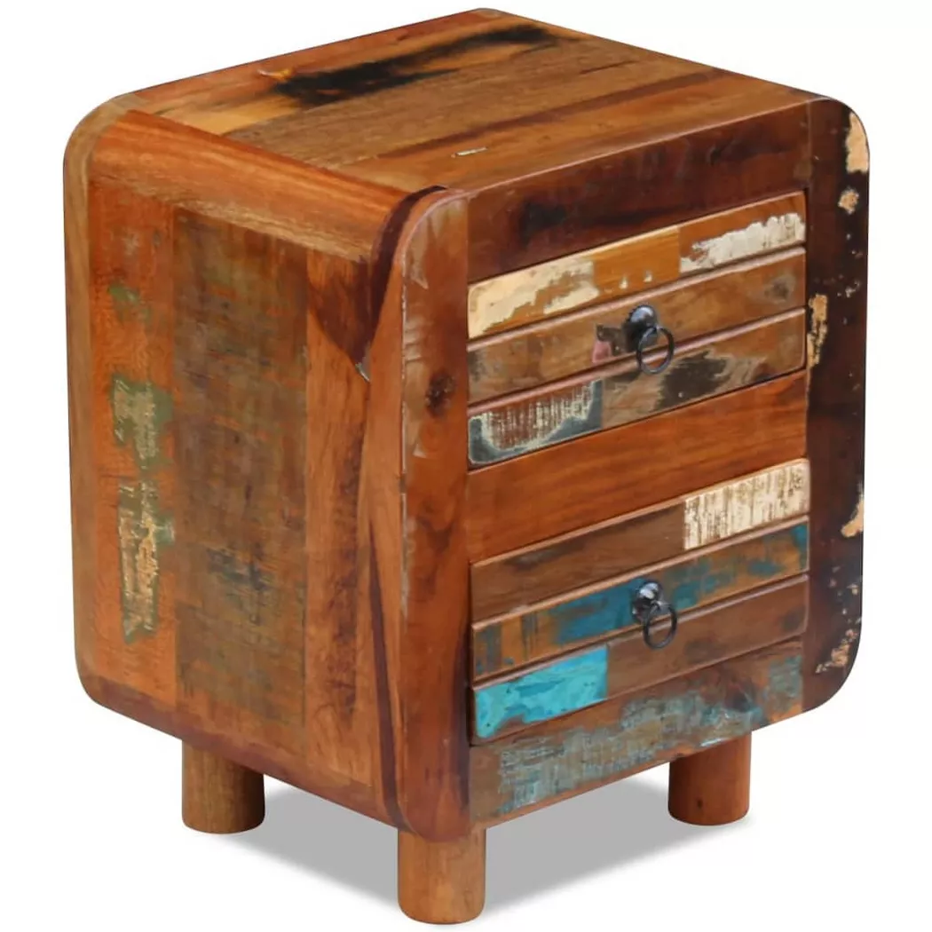 Table de chevet Bois de récupération massif 43x33x51 cm Vidaxl