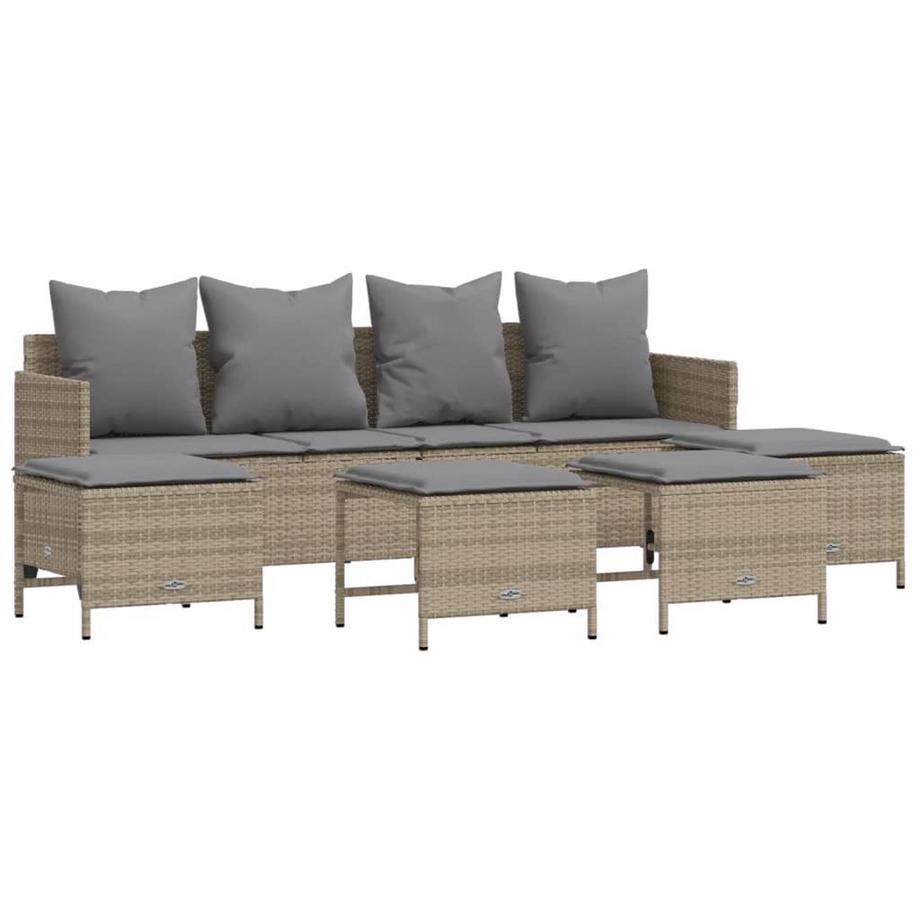 set divano da giardino Polirattan