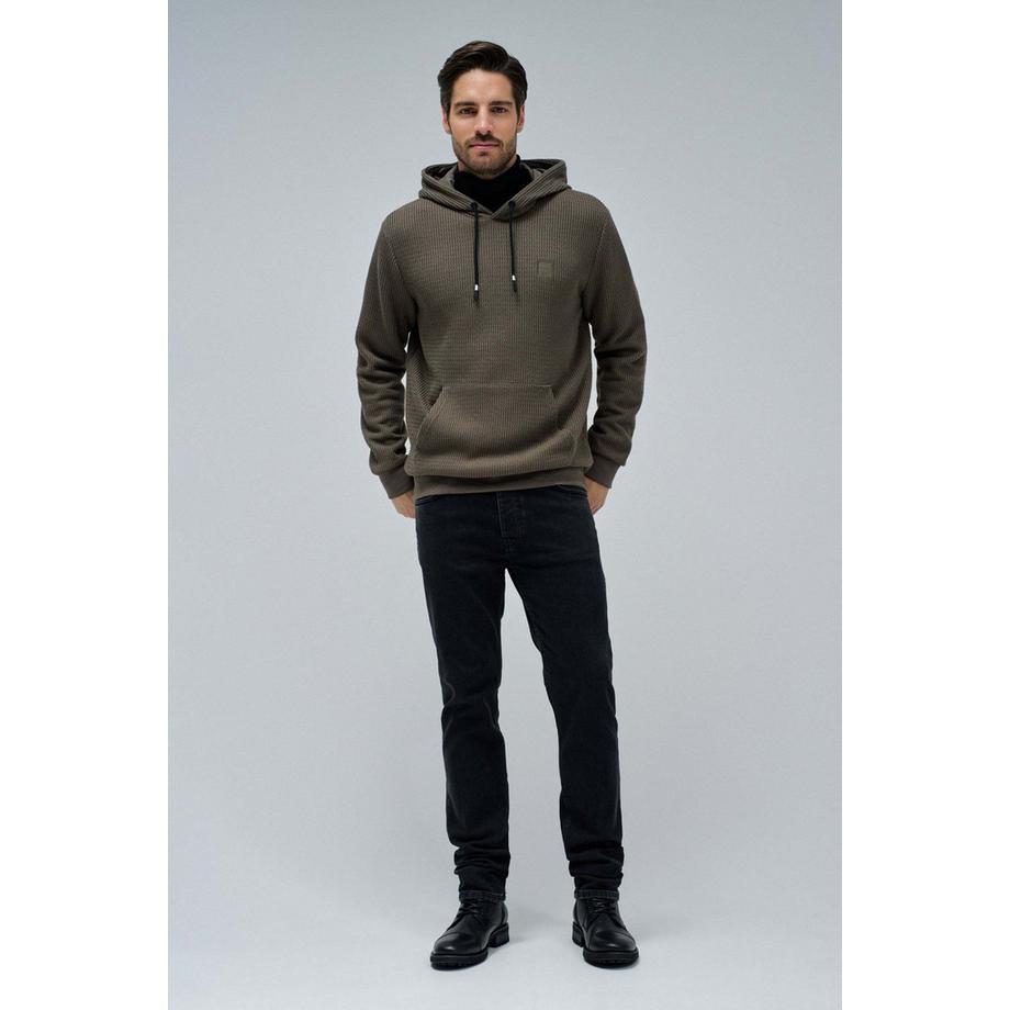 Salsa  Sweat à capuche Textured Hoodie W/ Logo Patch 
