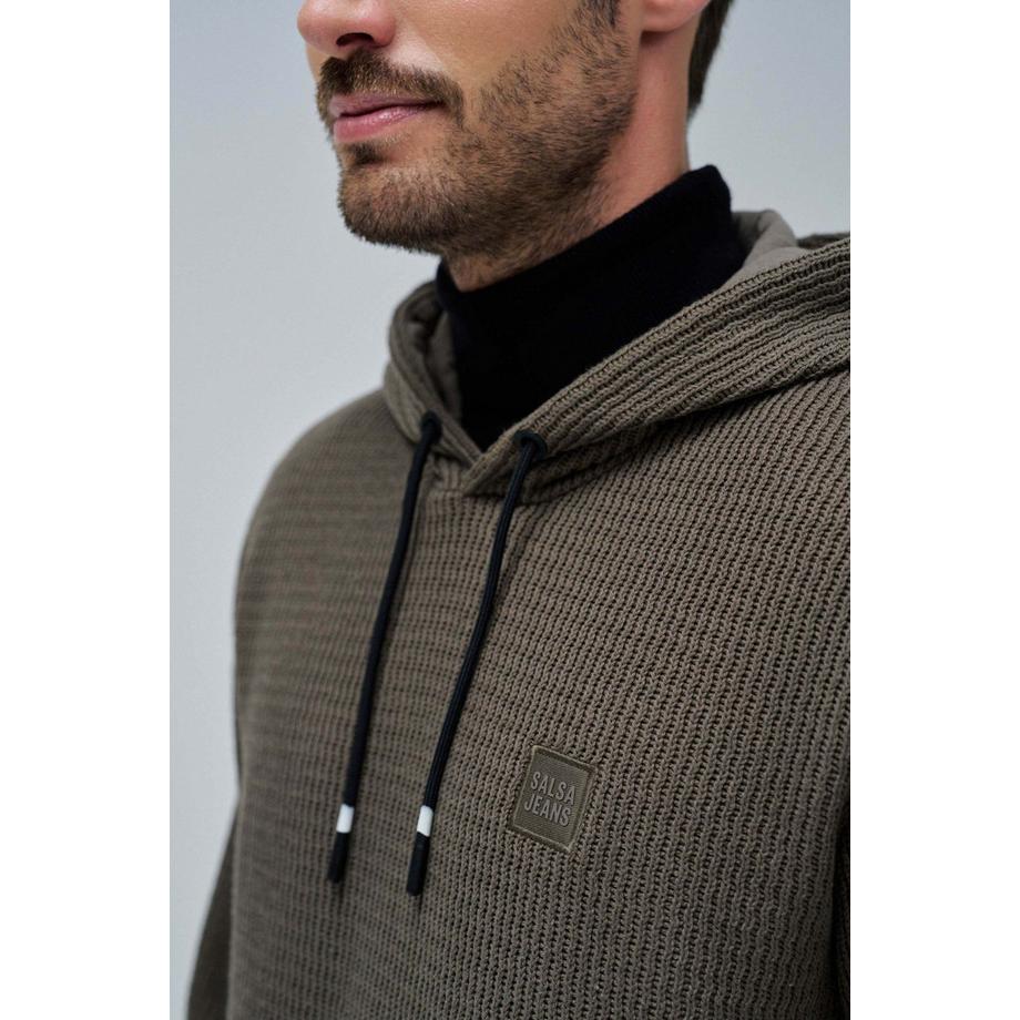 Salsa  Sweat à capuche Textured Hoodie W/ Logo Patch 