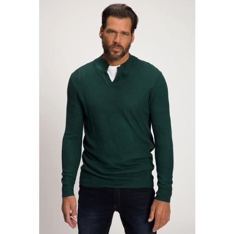 JP1880  Pullover in misto lana con collo particolare e maniche lunghe 