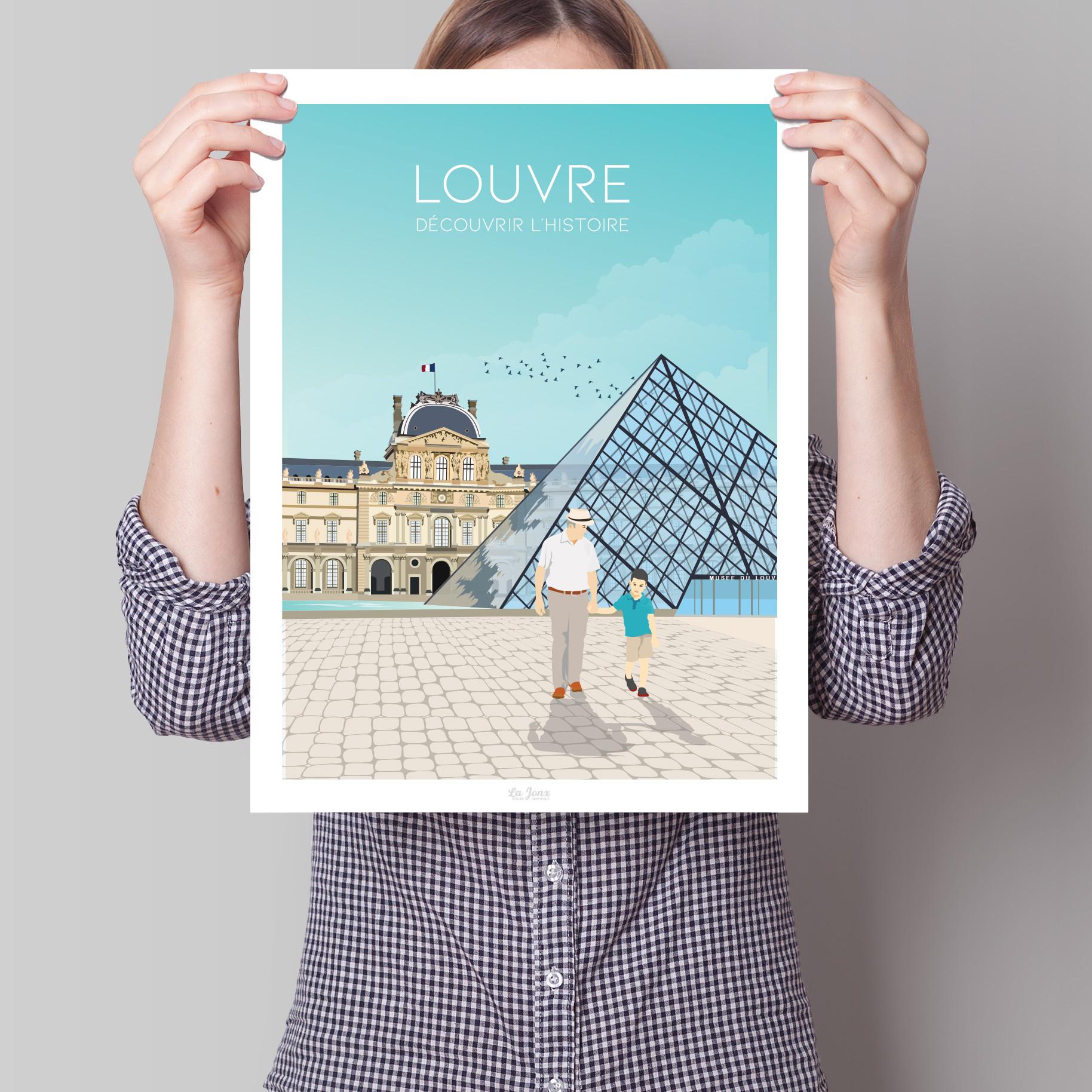 La-Jonx Le Louvre - Découvrir l'Histoire - Poster  