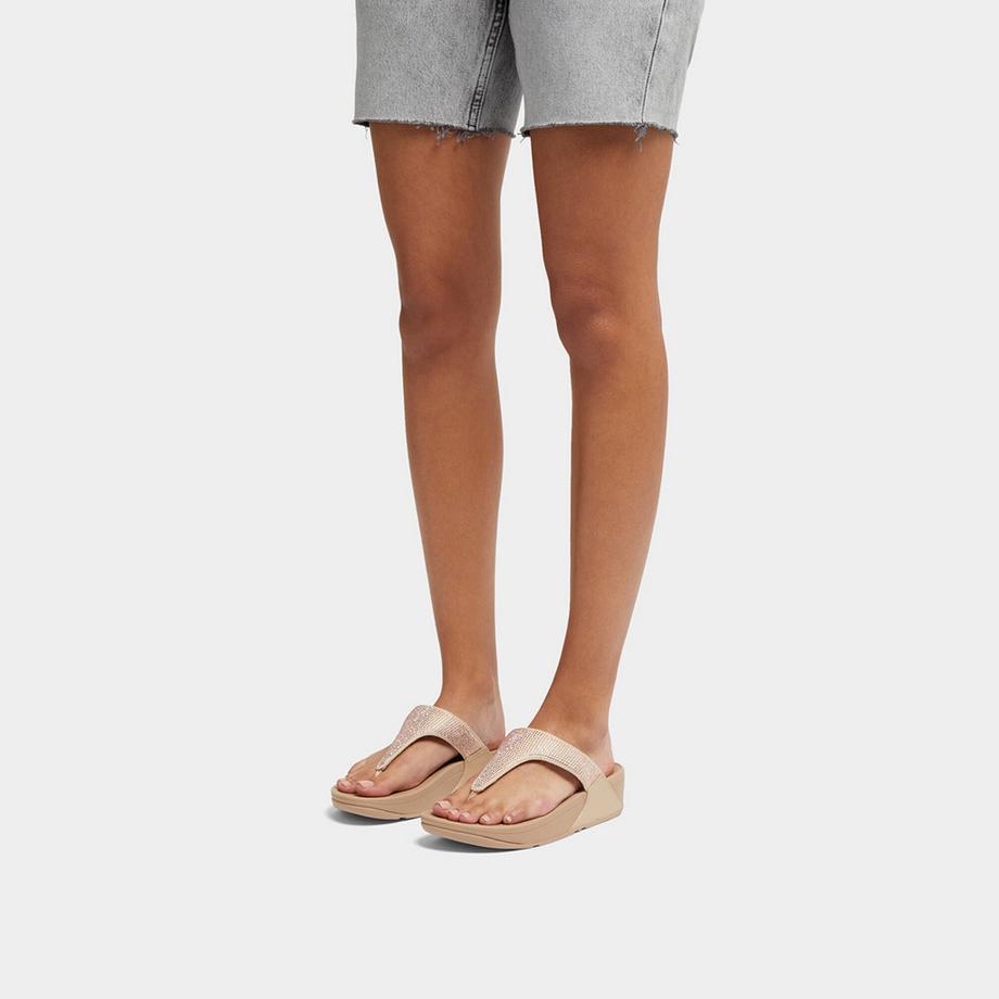 Fitflop Lulu Sandales à Entre-doigts Ornées de Cristaux  