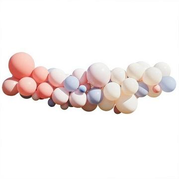 Set für Luftballongirlande in den Farben Blush, Nude & Boho-Blau