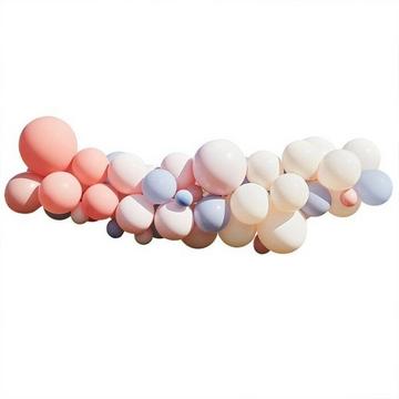 Kit Guirlande de Ballons Blush, Nude & Bleu Boho