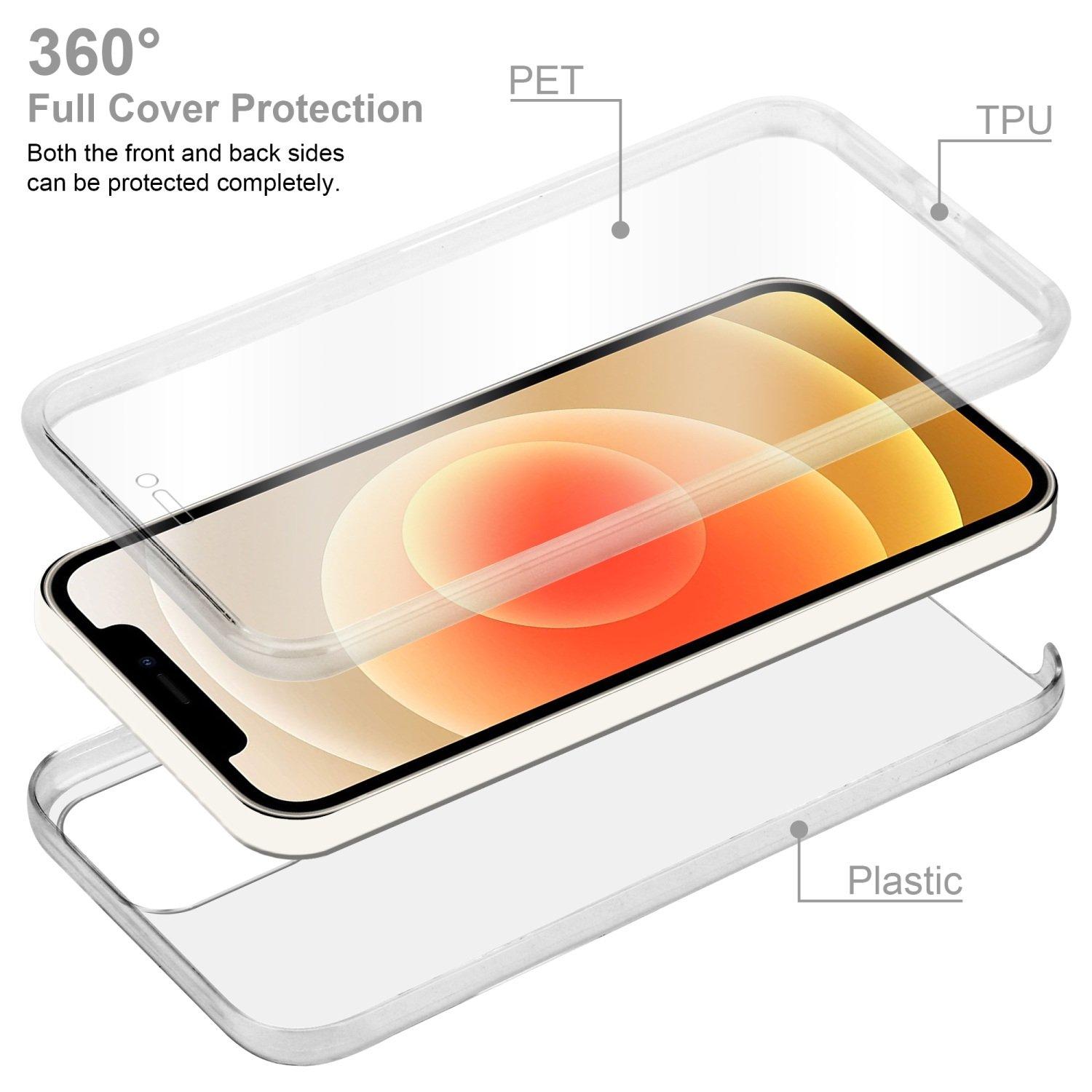 Cadorabo  Housse compatible avec Apple iPhone 12 MINI - 360° Full Body Coque de protection - Protection frontale et dorsale, protection intégrale avec protection d'écran 