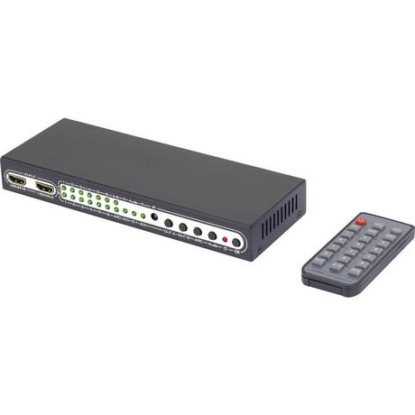 SpeaKa Professional  6 Porte Switch Matrix HDMI con funzione Picture in Picture, Con telecomando U 