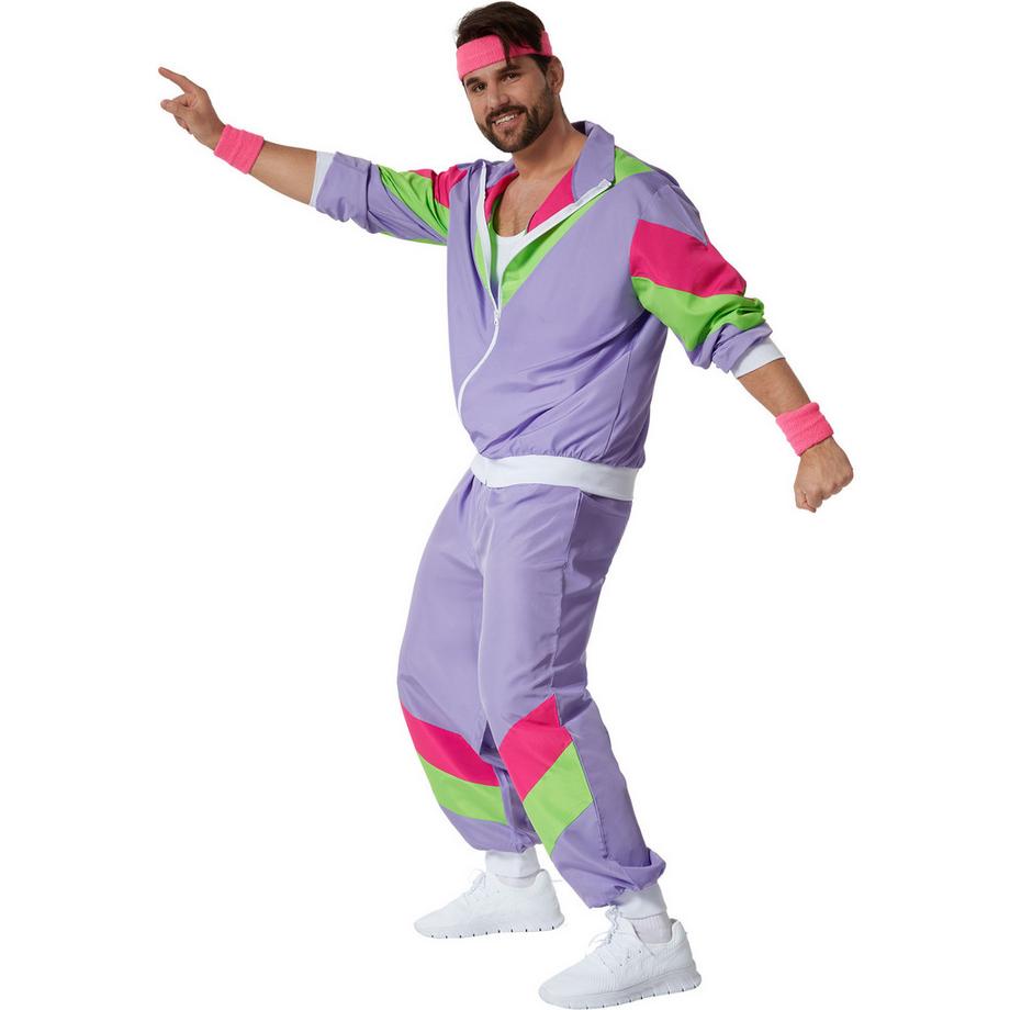 Tectake  kostüm  Retro 80er 90er Jahre Jogginganzug 