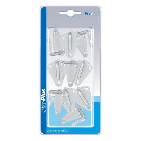 Pricenet Crochet en corde métal 40x45mm soudé 10 pièces sous blister  