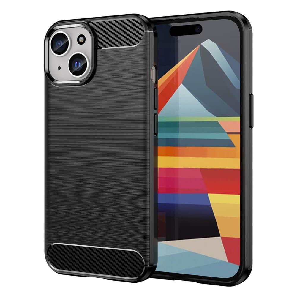 Cover-Discount  iPhone 15 Plus - Cover in metal carbon look 