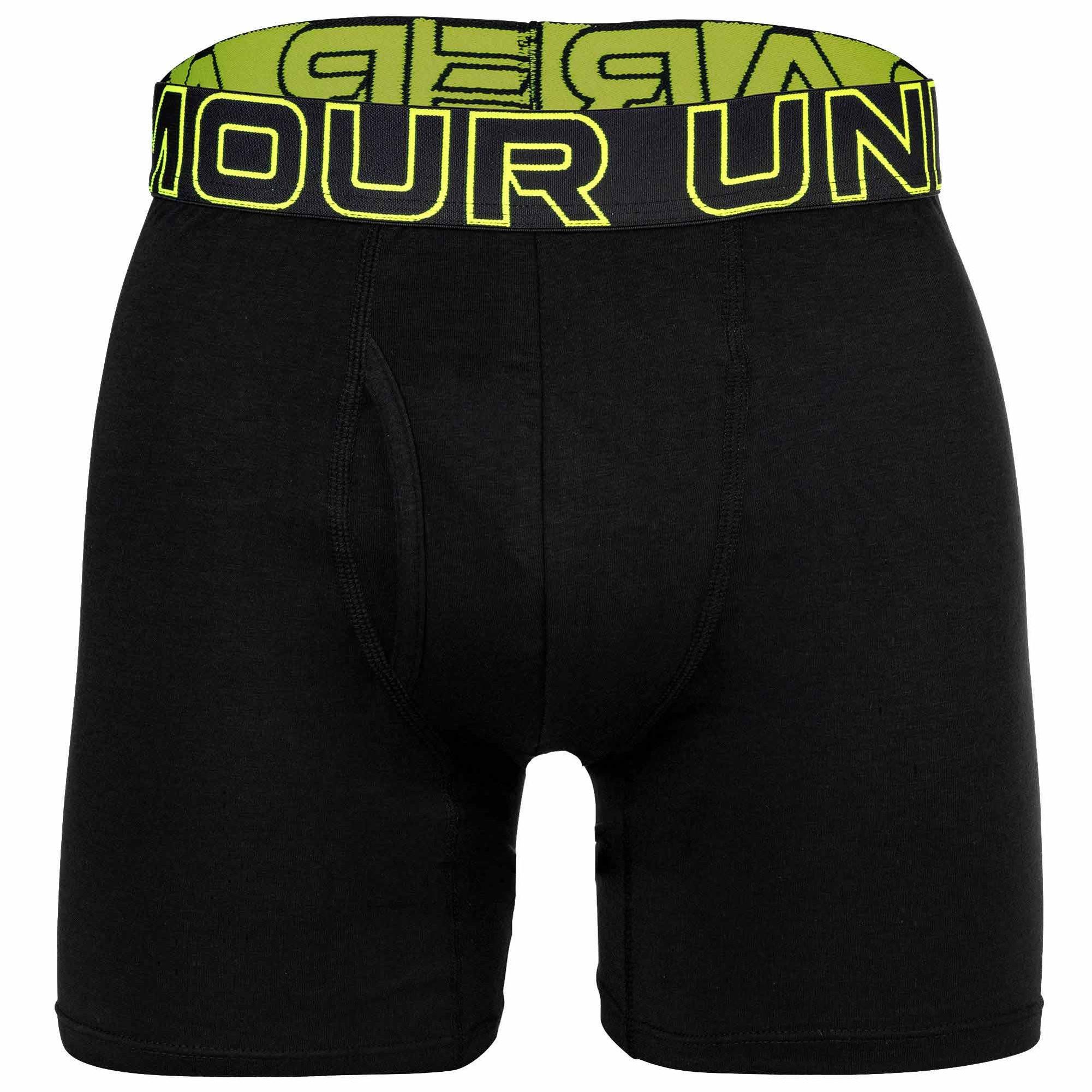 UNDER ARMOUR UA Performance Cotton Solid 6 Inch Boxer Briefs 3er Pack  