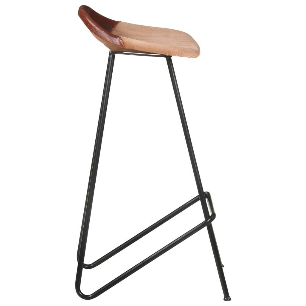 VidaXL Tabouret de bar cuir  