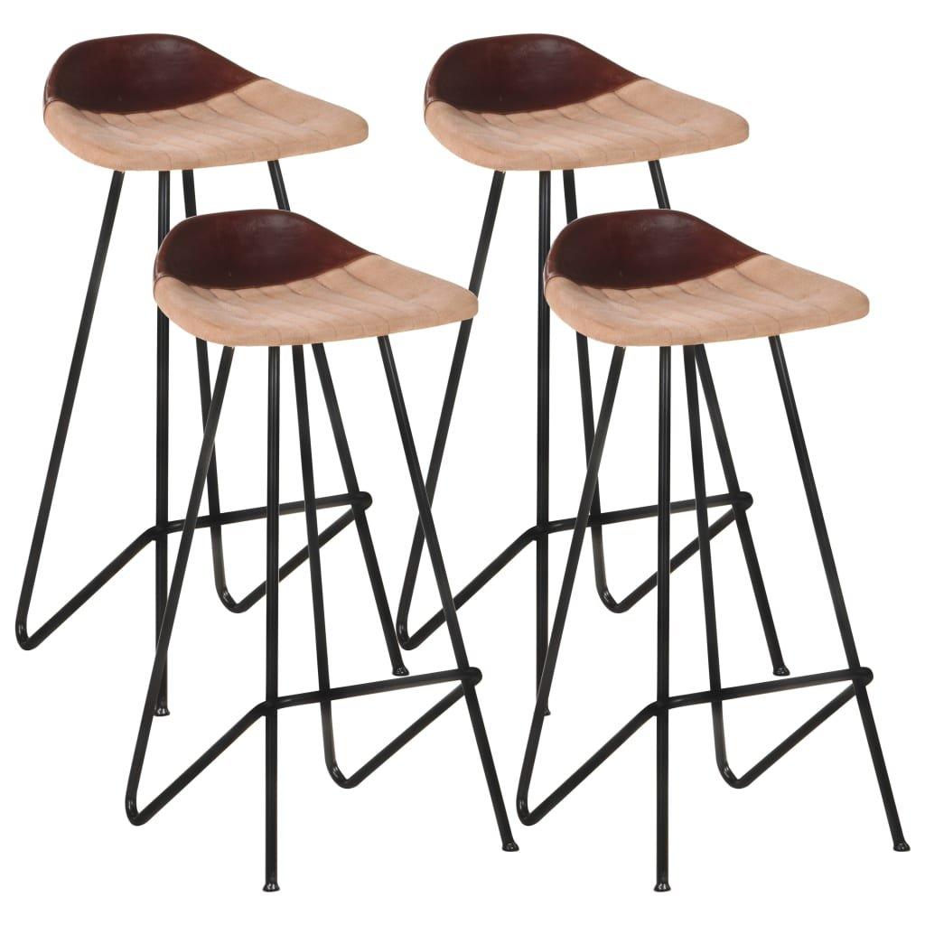 VidaXL Tabouret de bar cuir  