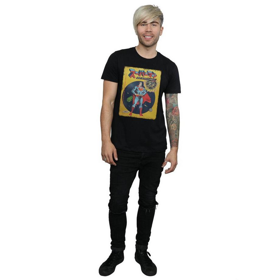 DC COMICS Superman T-Shirt Couverture de Bande Dessinée Japonaise  
