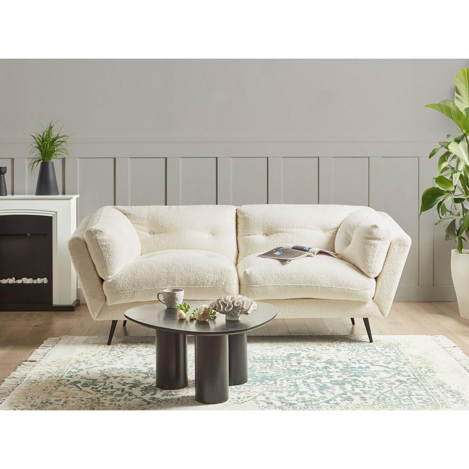 Beliani 3 Sitzer Sofa aus Bouclé Retro LENVIK  