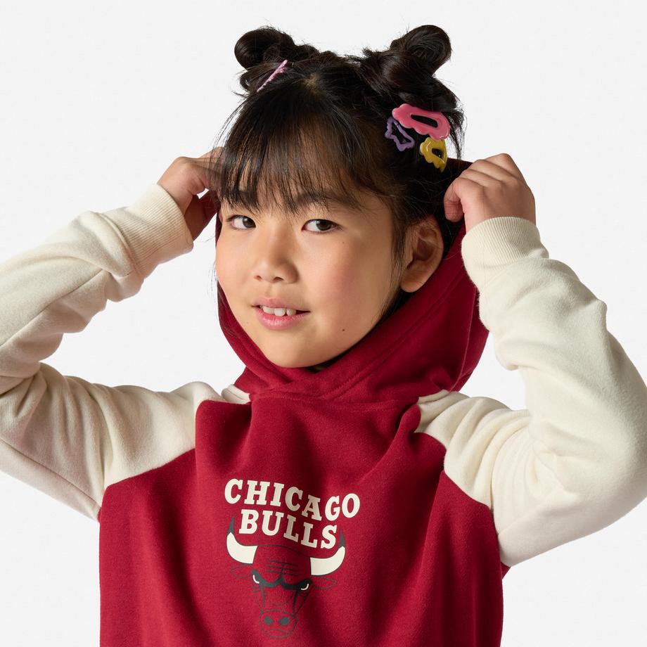 TARMAK  Sweat à capuche NBA Bulls enfant, bordeaux 