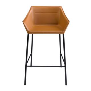 ANGEL CERDA Tabouret en simili cuir marron  