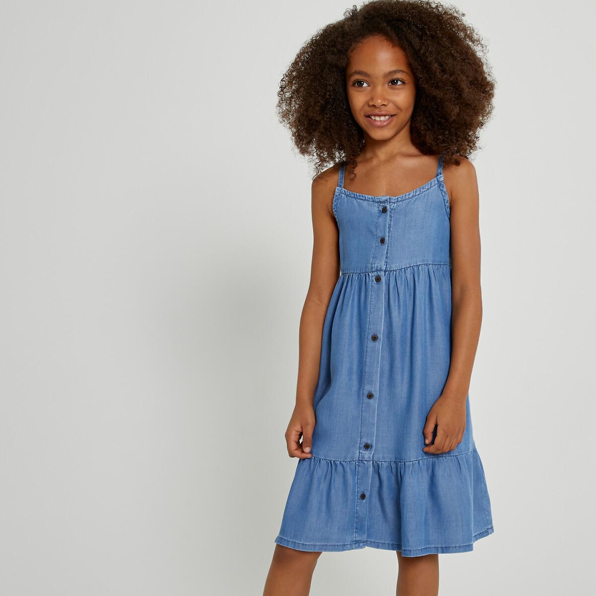 La Redoute Collections  Trägerkleid aus Light-Denim 