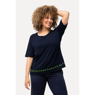 Ulla Popken  T-shirt classica con scritta, scollo a girocollo e mezze maniche 