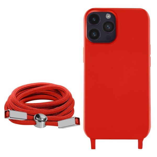 Avizar  Coque Cordon iPhone 14 Pro Max Rouge 