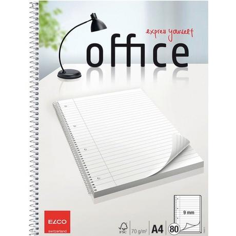 elco ELCO College Office liniert 9mm A4 74436.15 hochweiss, 70g 80 Blatt  