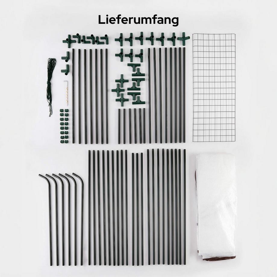 Arebos Serre en film plastique à 2 étages, Serre précoce 120 x 186 x 190 cm  