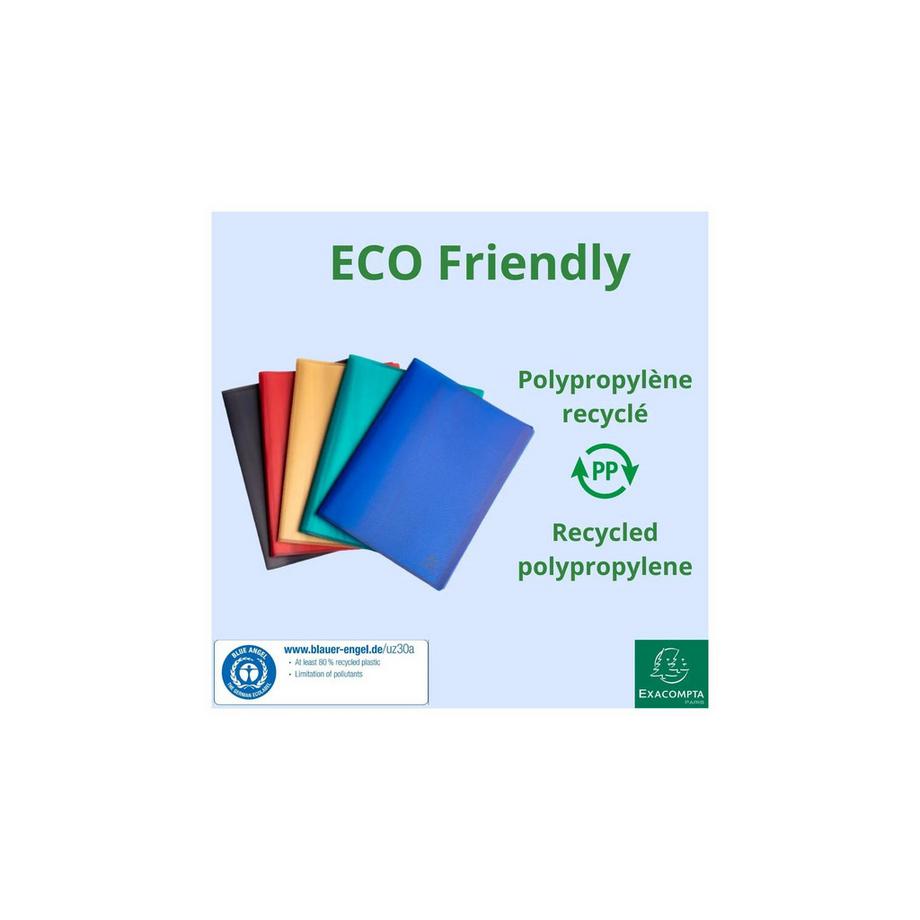 Exacompta Protège-documents PP recyclé semi-rigide 100 vues Opak x 15  