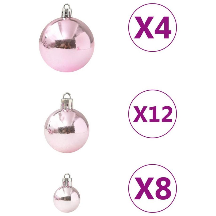 VidaXL Ensemble de boules de noël plastique  