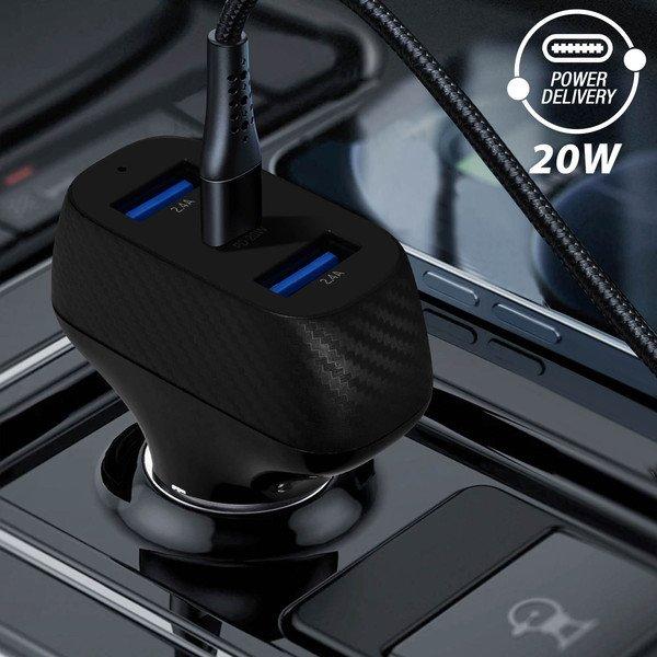 Akashi  Chargeur Voiture Triple Ports Akashi 