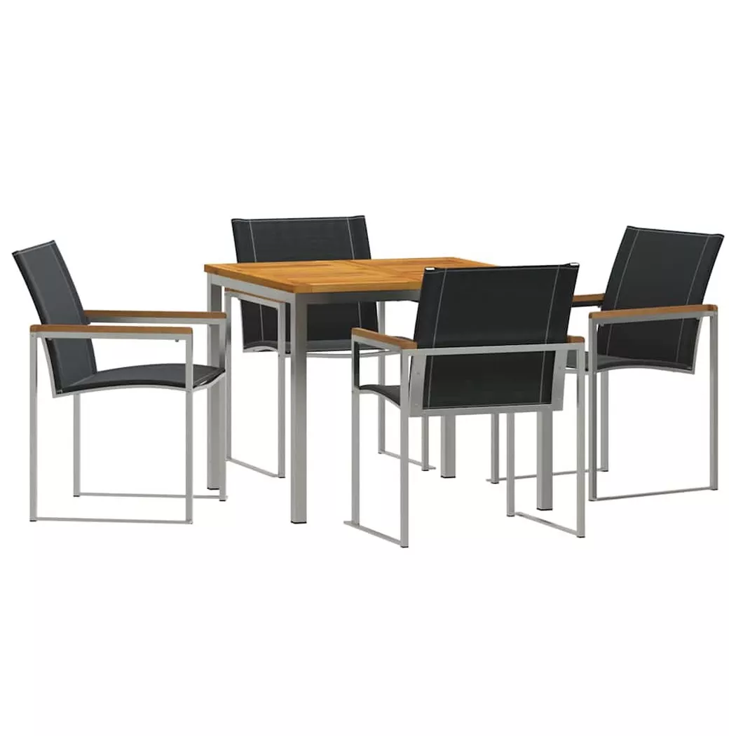 VidaXL - Outdoor-essgruppe massivholz akazie, One Size, Braun