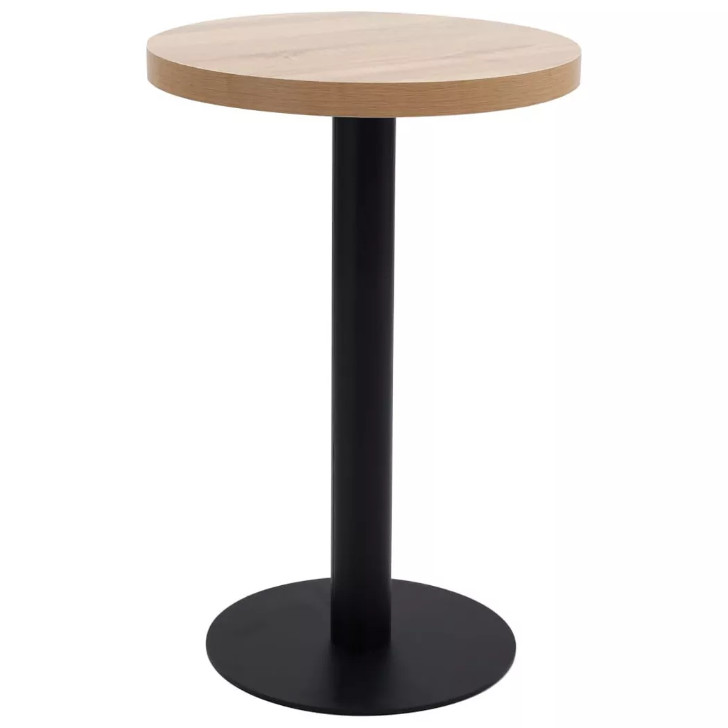 Table de bistro Marron clair 50 cm mdf Vidaxl