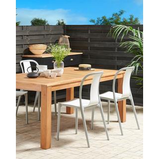 Beliani Gartenstuhl 4er Set aus Kunststoff Modern SPEZIA  