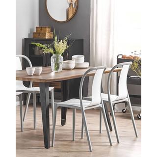 Beliani Lot de 4 chaises de jardin en Matière synthétique Moderne SPEZIA  