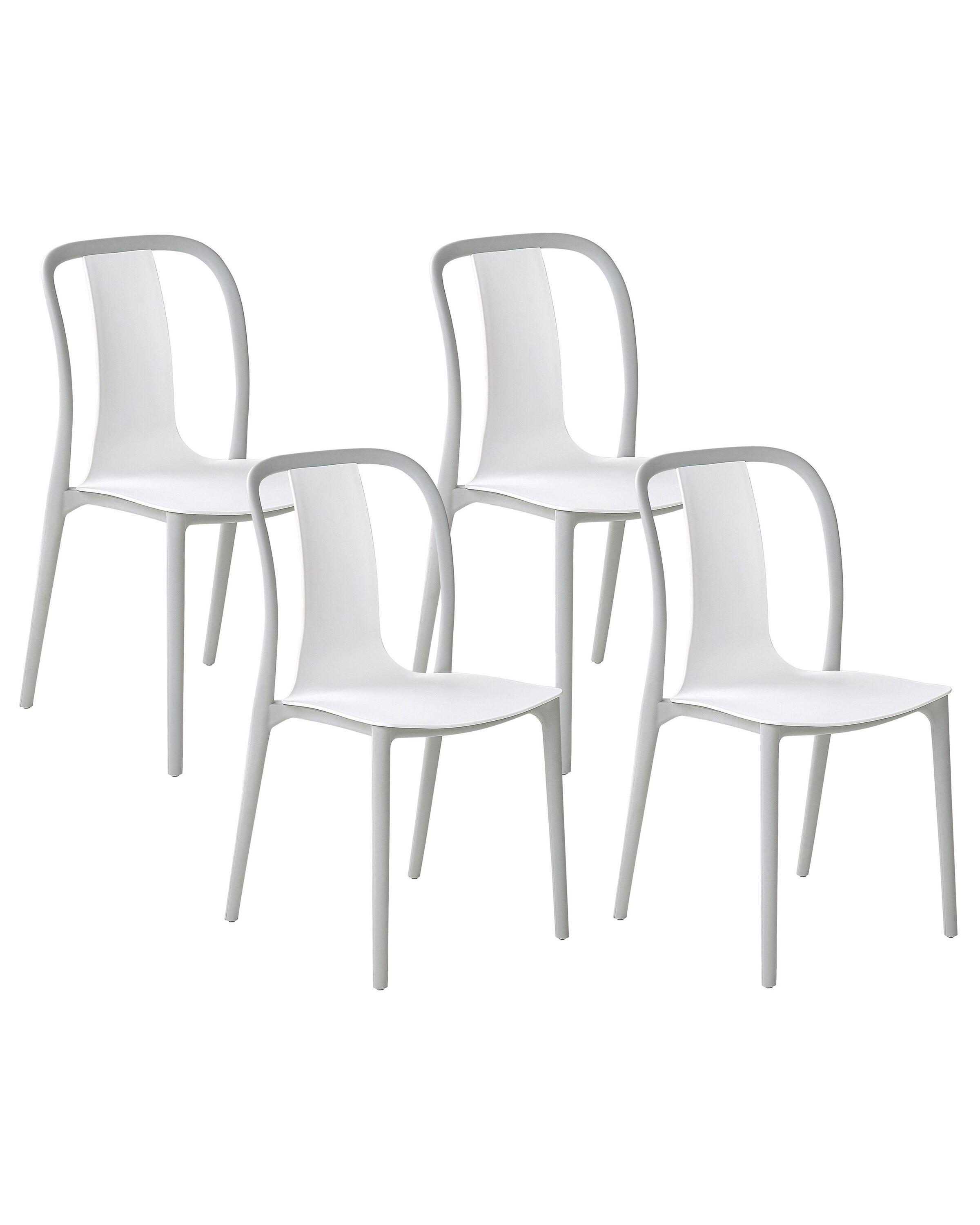 Beliani Lot de 4 chaises en Matière synthétique Moderne SPEZIA  