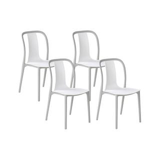 Beliani Lot de 4 chaises en Matière synthétique Moderne SPEZIA  