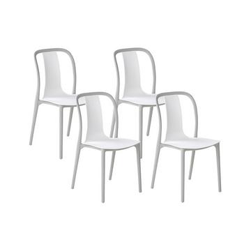 Set mit 4 Stühlen aus Kunststoff Modern SPEZIA