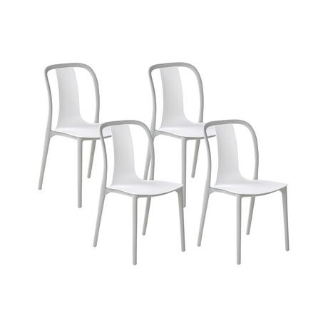 Beliani Lot de 4 chaises en Matière synthétique Moderne SPEZIA  