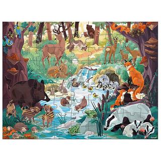 Janod  Puzzle WWF Puzzle Waldtiere mit Suchspiel (81Teile) 