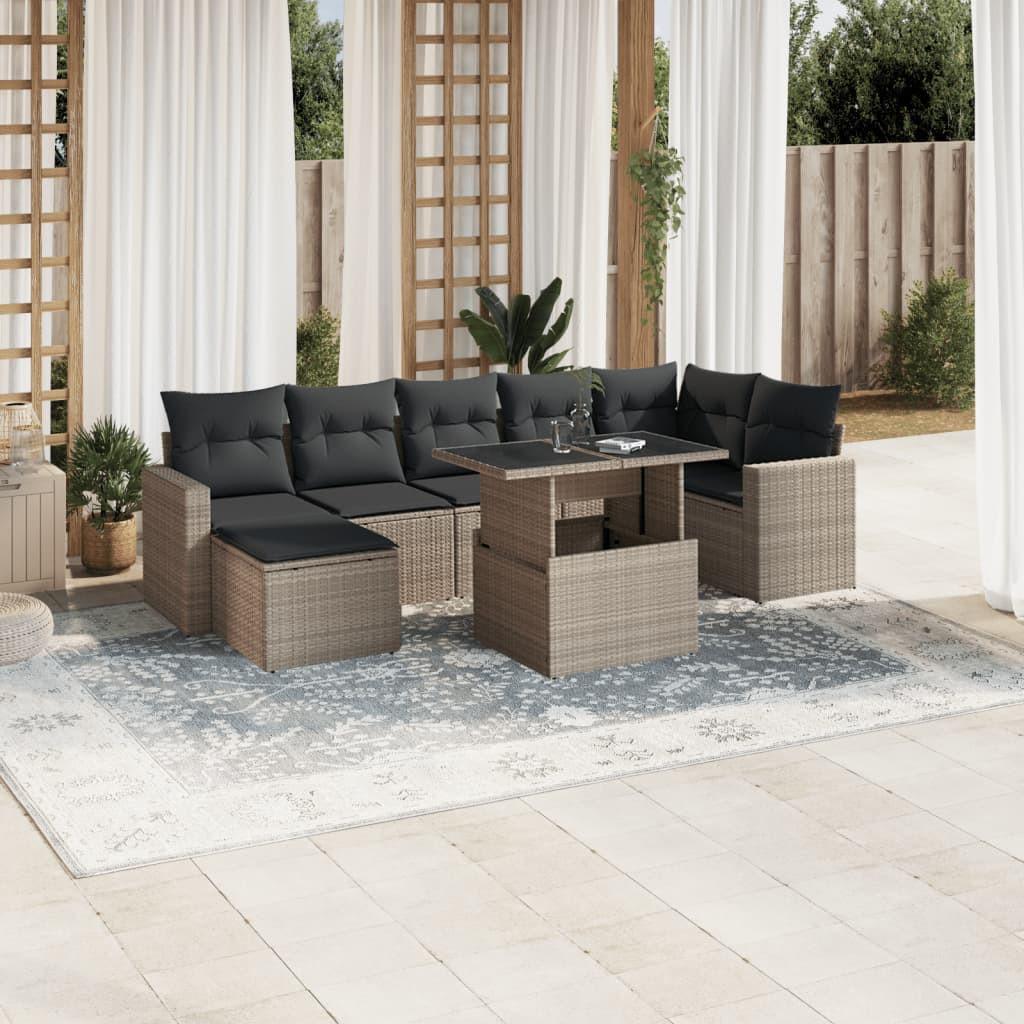 VidaXL set divano da giardino Polirattan  