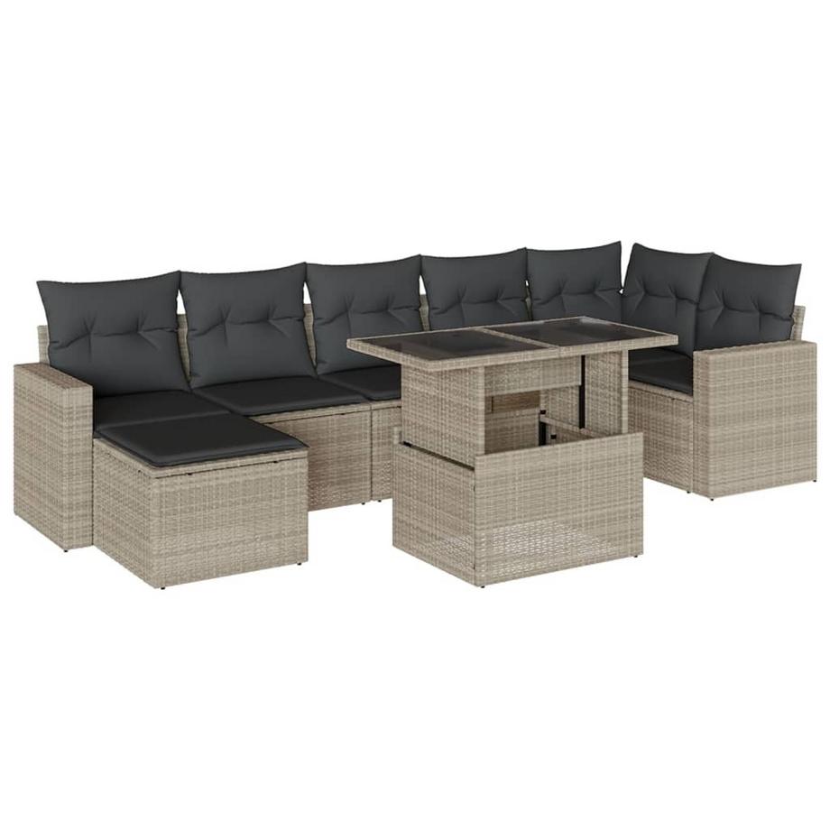 set divano da giardino Polirattan