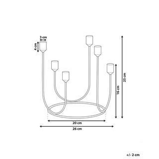 Beliani  Kerzenständer aus Metall Glamourös PANAY 